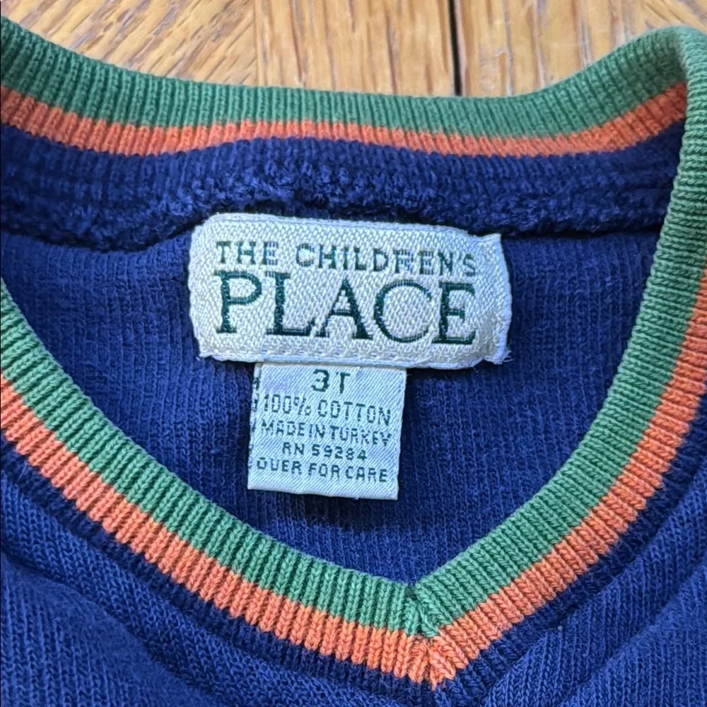 The Children's Place Long Sleeve Tee in Blue and Green